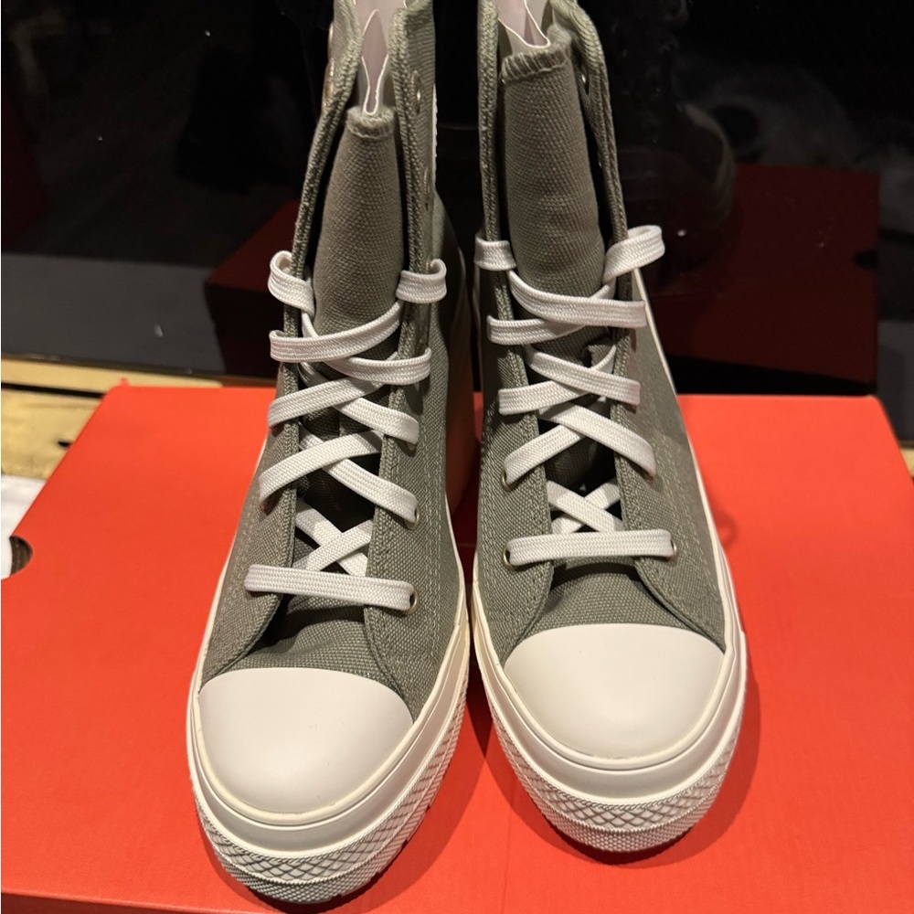 Converse Chuck 70 De Luxe Heel Hi High Top Metal Rings Light Field Surplus - Picture 3 of 8